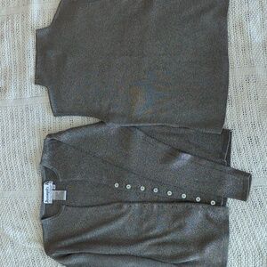 Silk knit twin set